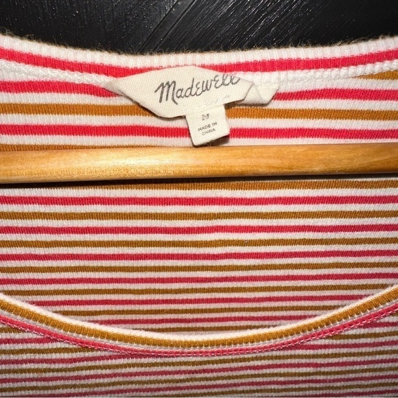 Madewell Swingy Tee Dress in Stripe Women’s Size M Cotton Casual Stretchy Comfy - Picture 7 of 9